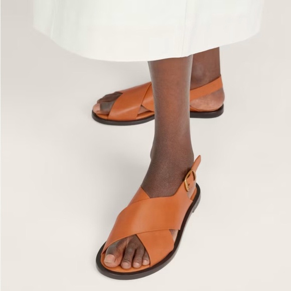 Everlane Shoes - Everlane The City Crossover Sandal Desert Tan